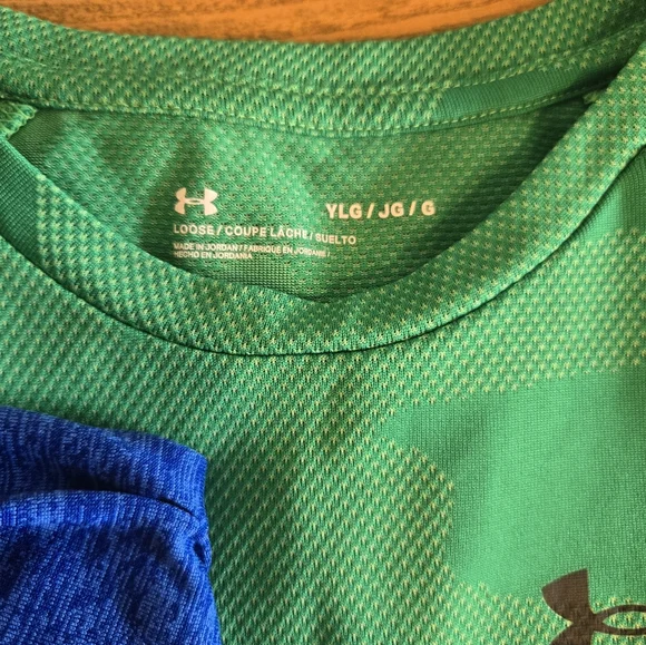 Under Armour Kids' Blue and Green Shirts - Picture 5 of 5